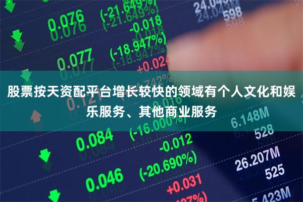 股票按天资配平台增长较快的领域有个人文化和娱乐服务、其他商业