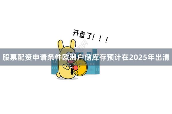 股票配资申请条件欧洲户储库存预计在2025年出清